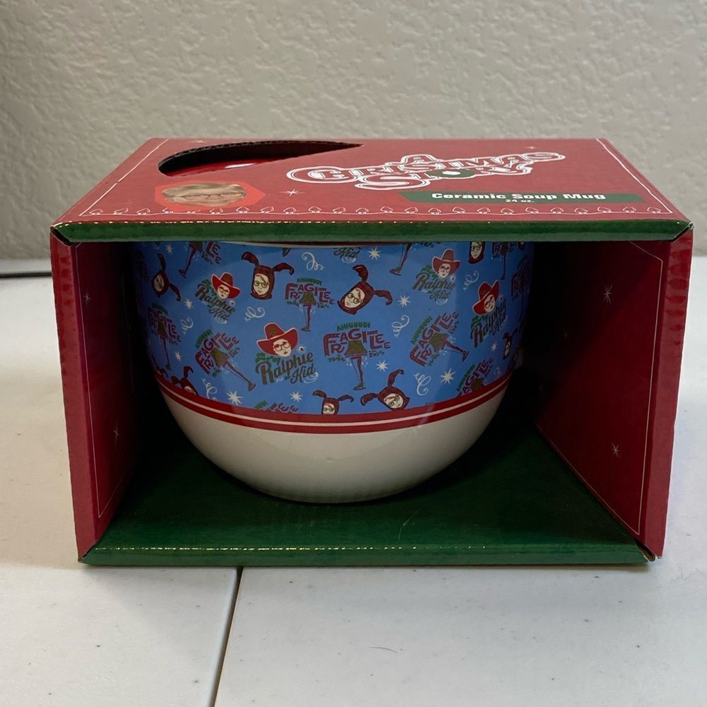 NIB A Christmas Story Ralphie Kid Leg Lamp Ceramic Soup Mug - 24 oz